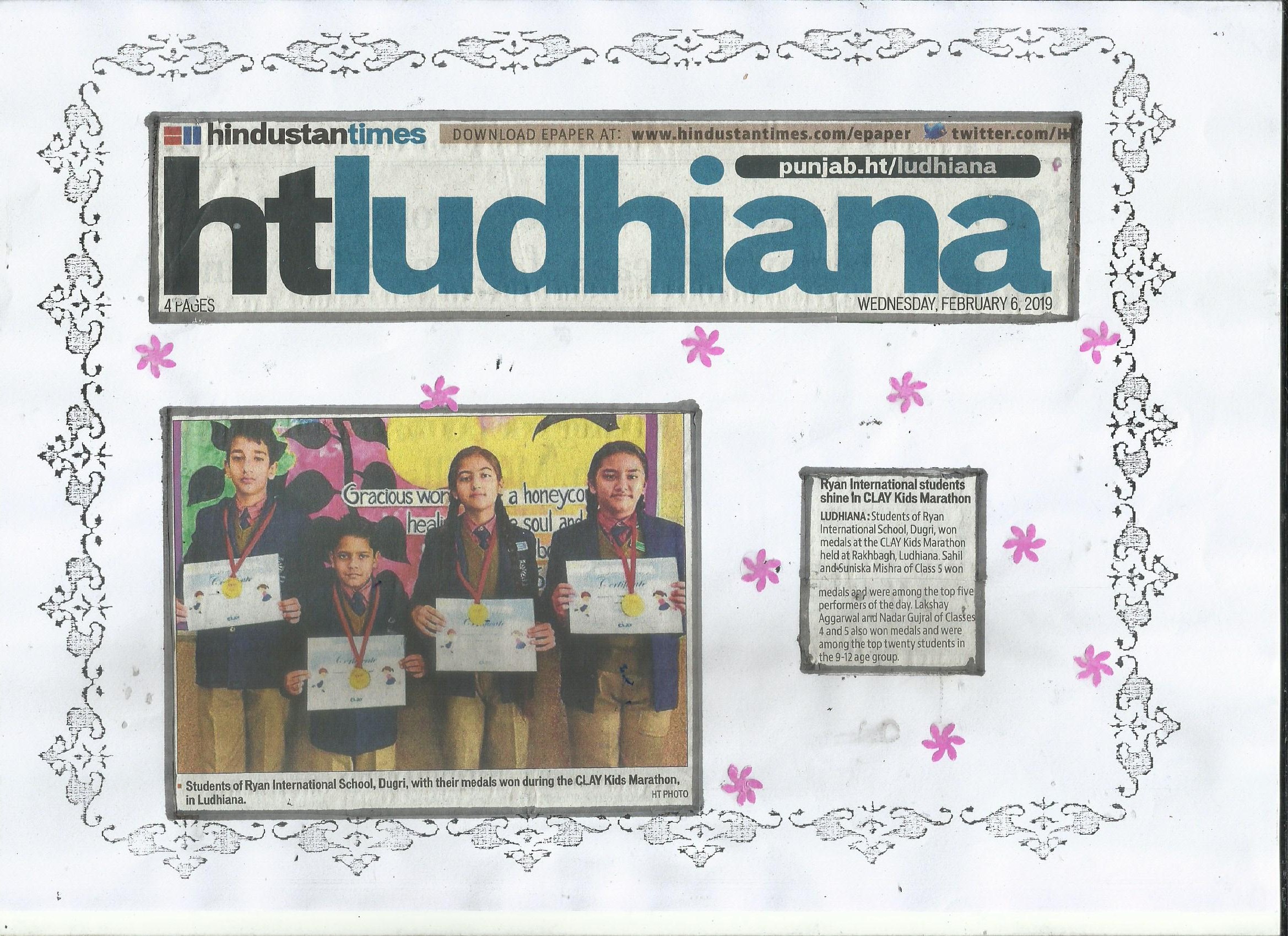 Kids Marathon at Clay Preschool - Ryan International School, Dugri